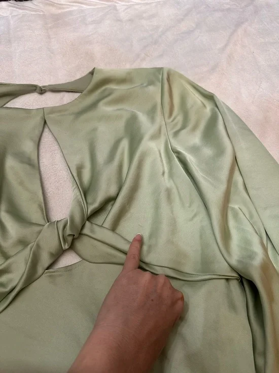 Significant Other Sage Green Demi Midi Dress Size 12 28315 - Picture 7 of 14